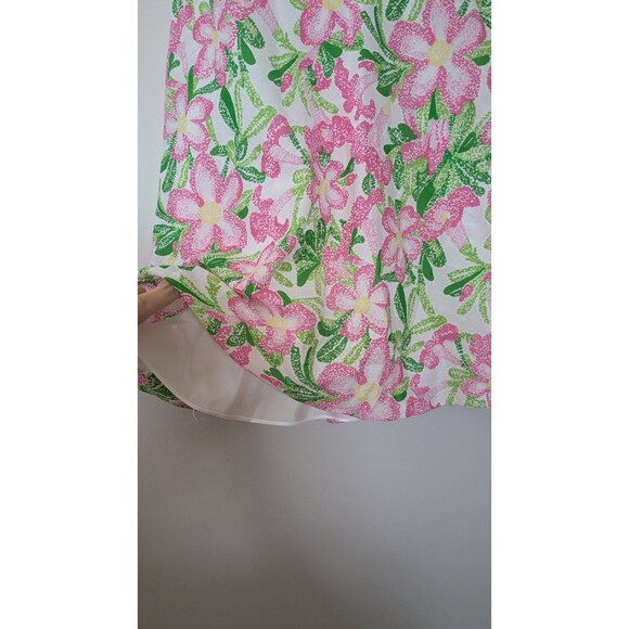 Lilly Pulitzer Vintage Floral Dress Size 4 Silk Cotton Halter Midi Feminine - Picture 2 of 9